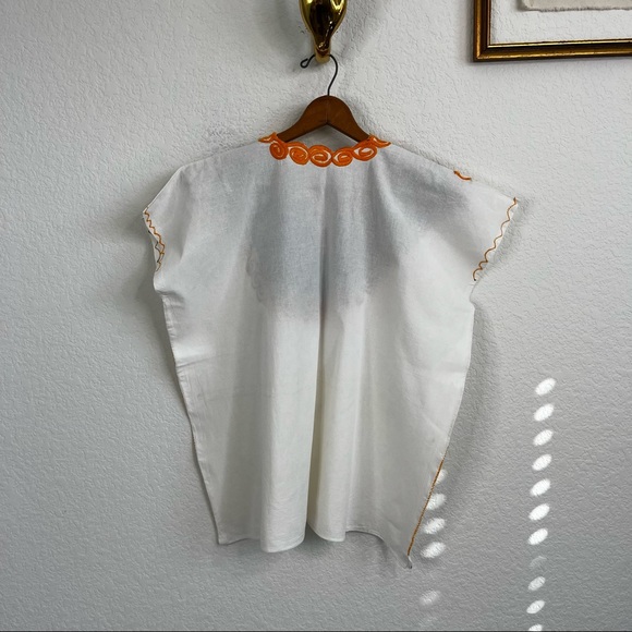 Costume Baldor Mexican Embroidered Tunic Floral Em - Picture 2 of 6